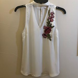 Embroidered White Dress Top